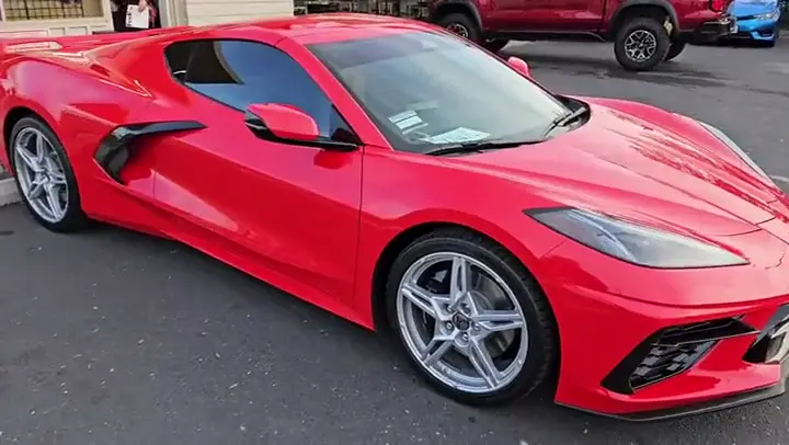 Red C8 Corvette tint