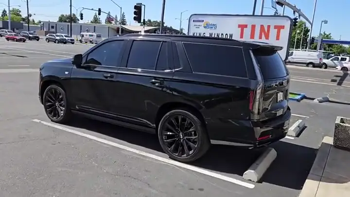 Cadillac Escalade blacked-out tint